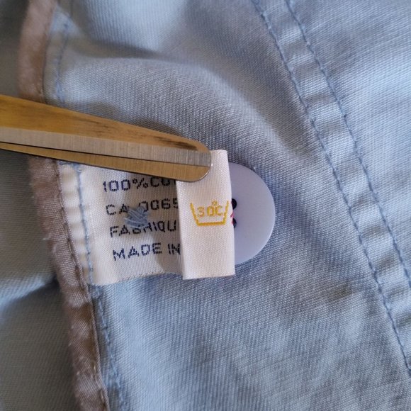 Vintage 90s, pale blue, fitted, comfortable cotton jacket/blazer, S, Reitmans - Picture 6 of 8